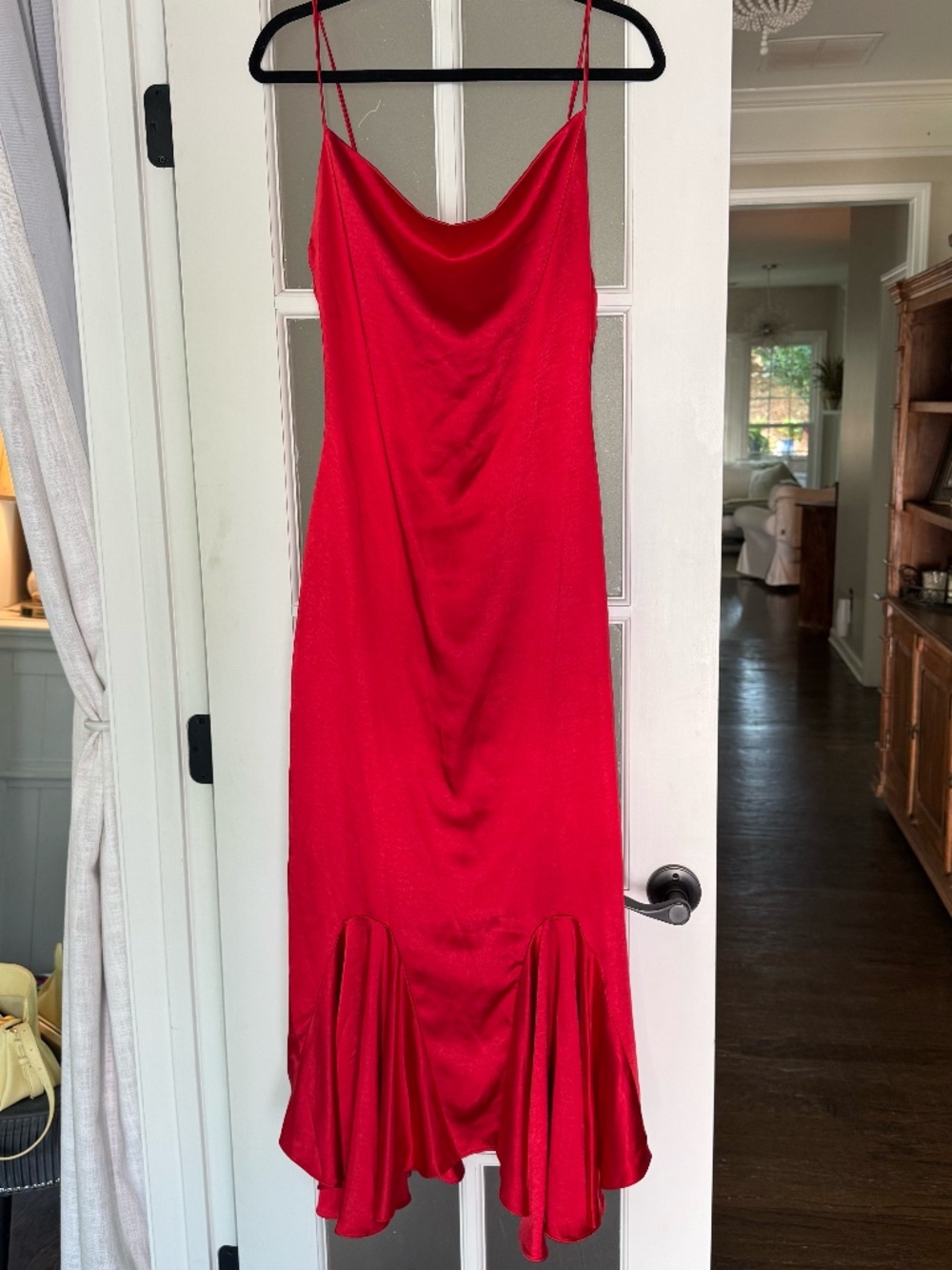 NWT Elliatt Abaco Red Satin Midi Dress Small